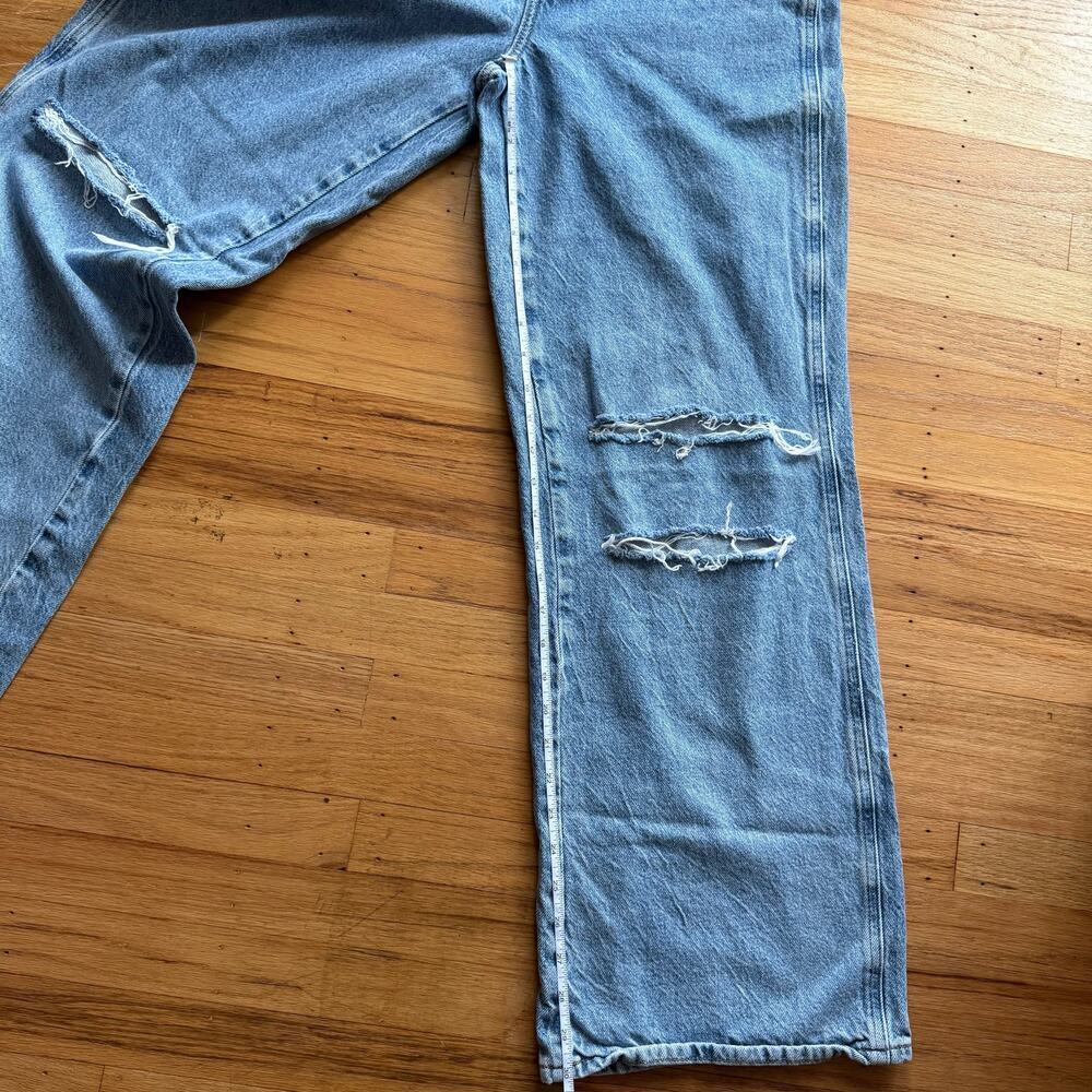 Pacsun Baggy Jean Wide Leg Distressed Denim Size 30 90's Retro High Rise Grunge - Picture 6 of 14